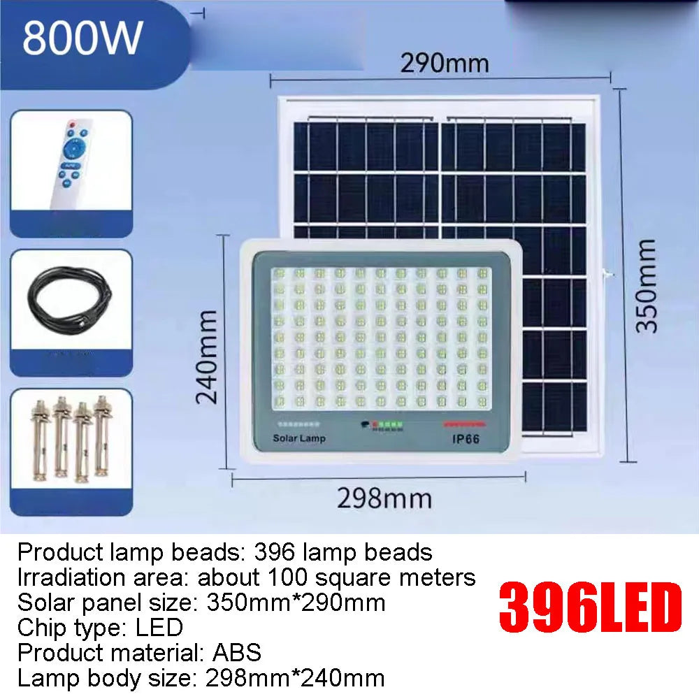 Solar Garden Lights Outdoor Waterproof with Motion Sensor and Remote Solar Street Lamp Security Lights for Parking Yard