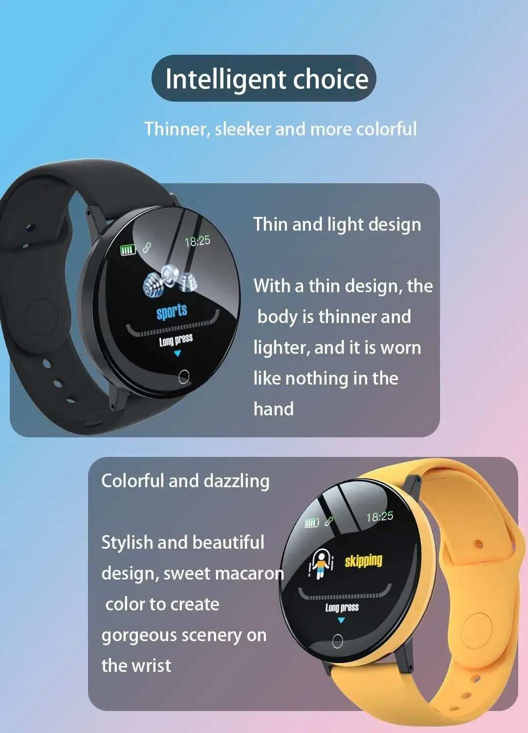 Xiaomi D18 Smartwatch Circular Color Screen Multiple Sports Modes Call Information Reminder Photo Taking Music Smart Bracelet