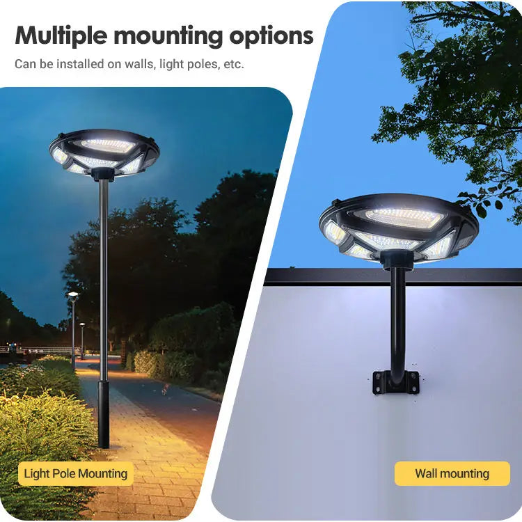 Solar Garden Lights Outdoor Waterproof with Motion Sensor and Remote Solar Street Lamp Security Lights for Parking Yard