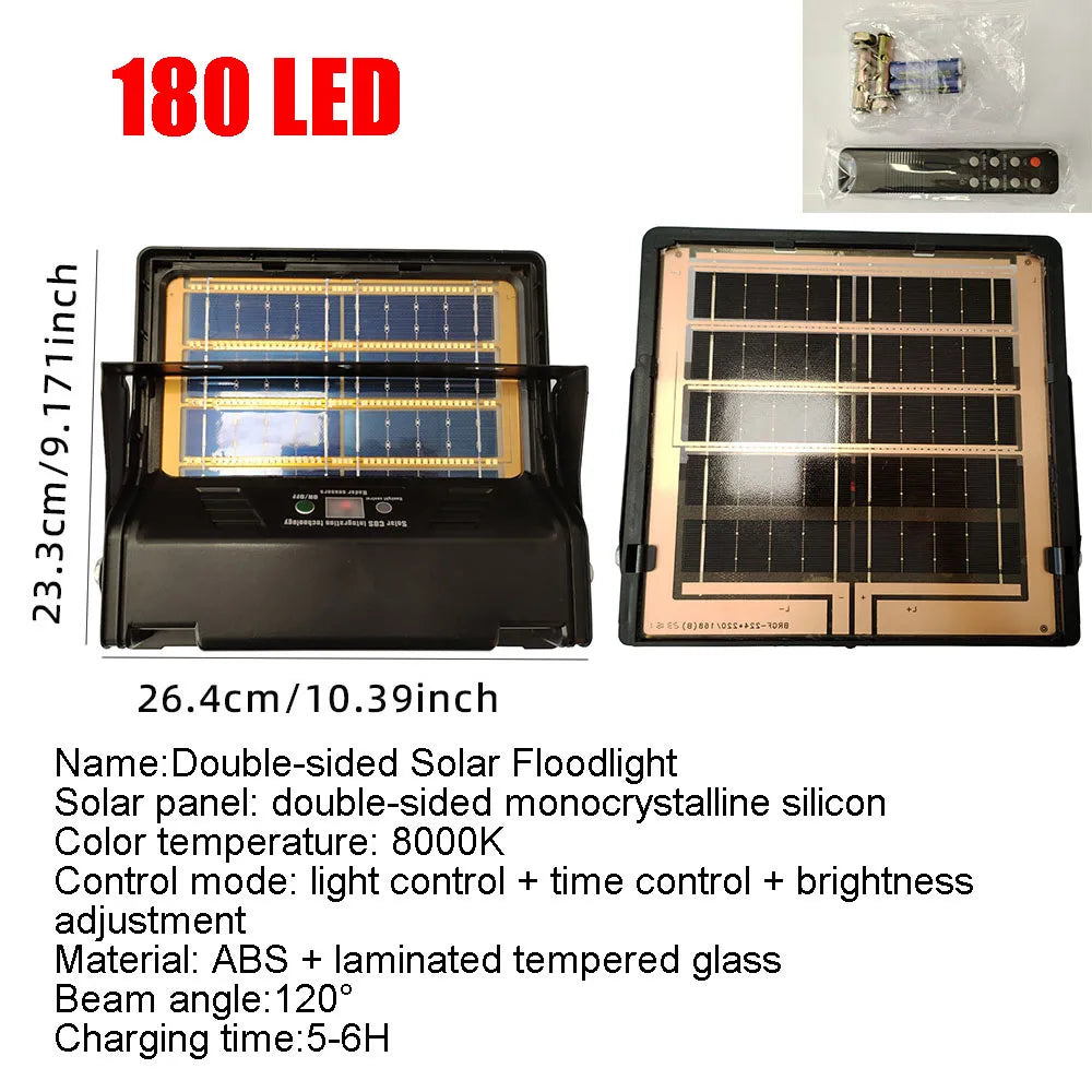 Solar Garden Lights Outdoor Waterproof with Motion Sensor and Remote Solar Street Lamp Security Lights for Parking Yard