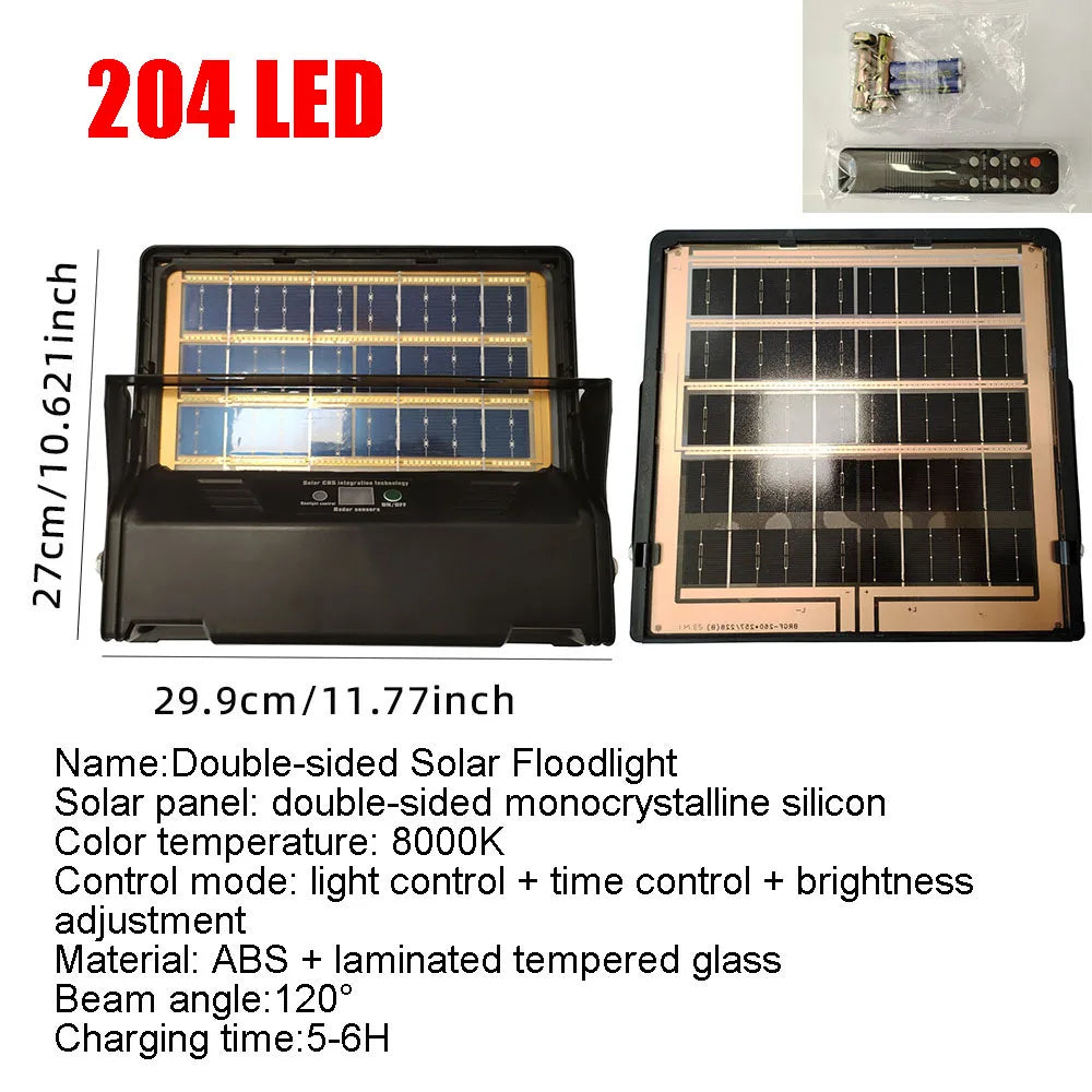 Solar Garden Lights Outdoor Waterproof with Motion Sensor and Remote Solar Street Lamp Security Lights for Parking Yard