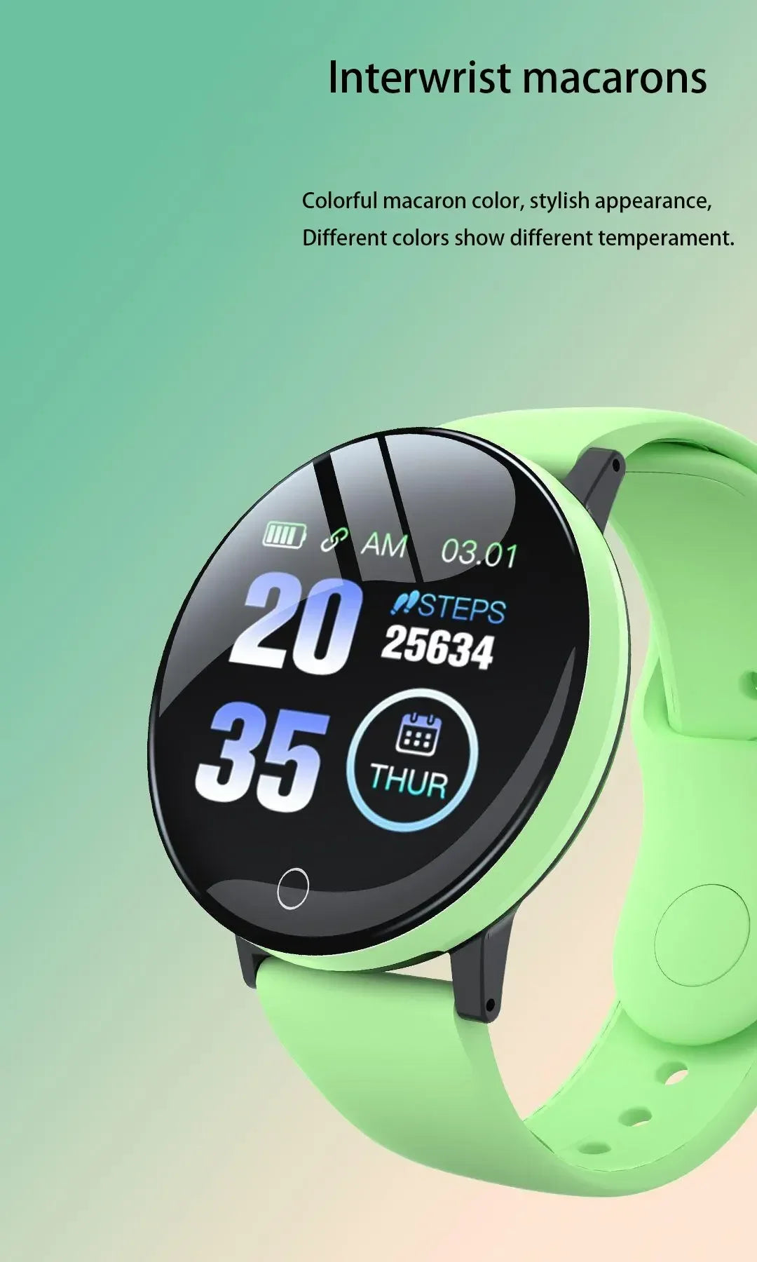 Xiaomi D18 Smartwatch Circular Color Screen Multiple Sports Modes Call Information Reminder Photo Taking Music Smart Bracelet