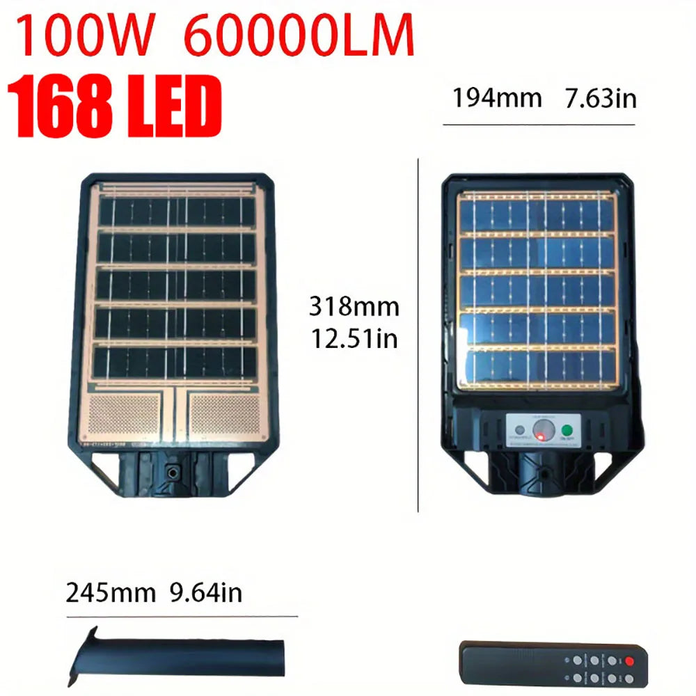 Solar Garden Lights Outdoor Waterproof with Motion Sensor and Remote Solar Street Lamp Security Lights for Parking Yard