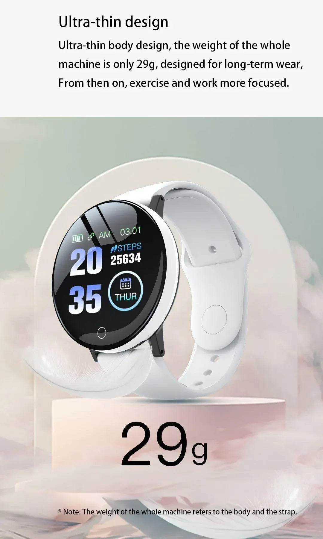 Xiaomi D18 Smartwatch Circular Color Screen Multiple Sports Modes Call Information Reminder Photo Taking Music Smart Bracelet