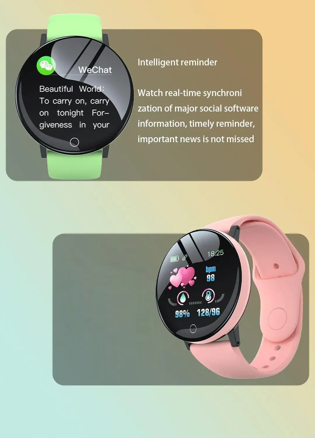 Xiaomi D18 Smartwatch Circular Color Screen Multiple Sports Modes Call Information Reminder Photo Taking Music Smart Bracelet