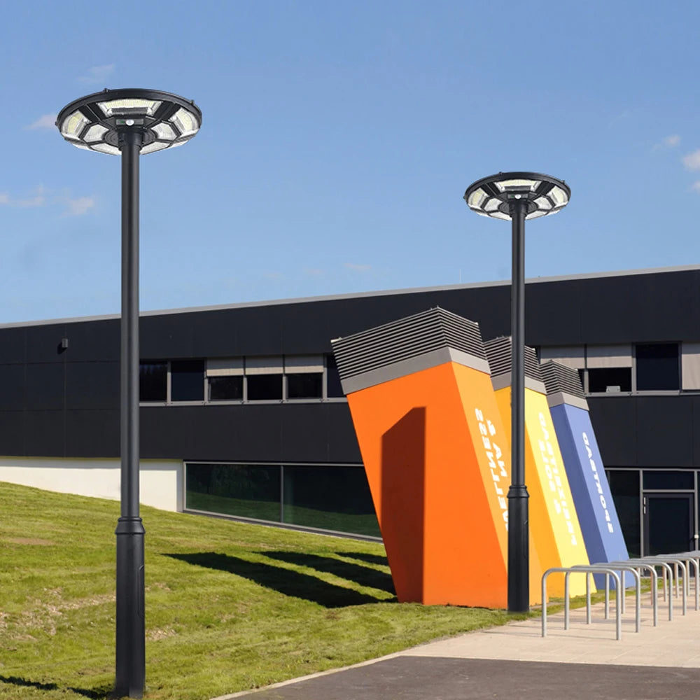 Solar Garden Lights Outdoor Waterproof with Motion Sensor and Remote Solar Street Lamp Security Lights for Parking Yard