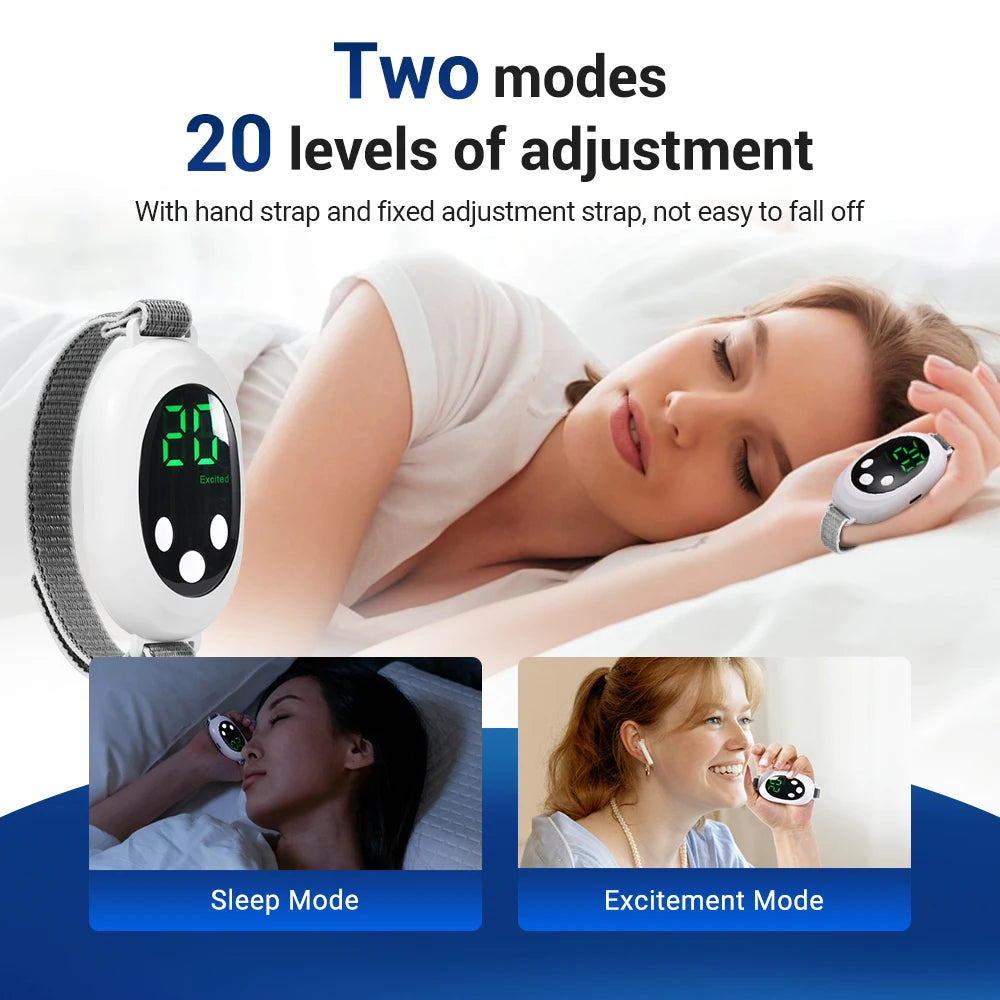 Handheld 20 Levels EMS Sleep Aid Relaxation Treatment Microcurrent Pulse Hypnosis Device Insomnia