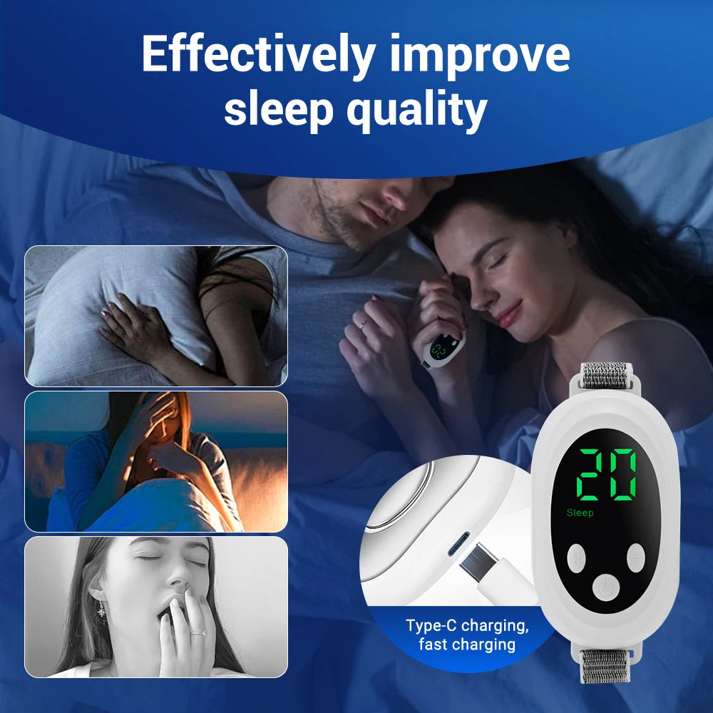 Handheld 20 Levels EMS Sleep Aid Relaxation Treatment Microcurrent Pulse Hypnosis Device Insomnia