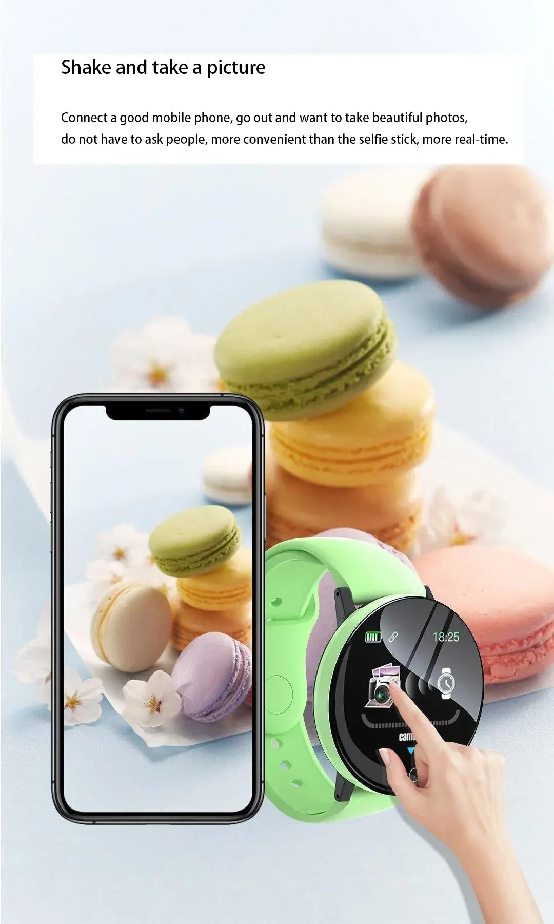 Xiaomi D18 Smartwatch Circular Color Screen Multiple Sports Modes Call Information Reminder Photo Taking Music Smart Bracelet