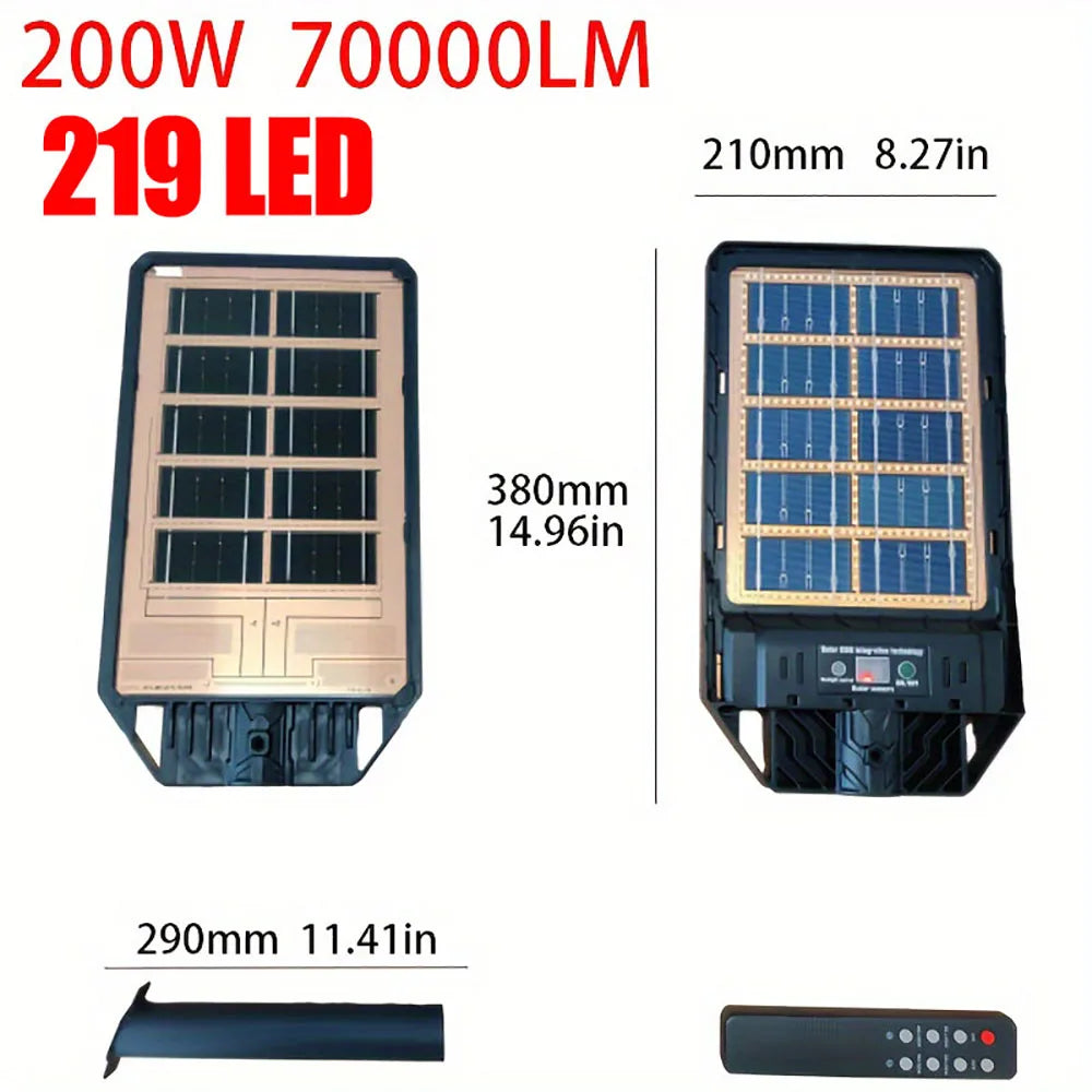 Solar Garden Lights Outdoor Waterproof with Motion Sensor and Remote Solar Street Lamp Security Lights for Parking Yard